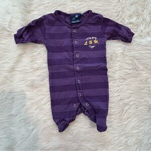 LSU Tiger Purple Footies One Piece